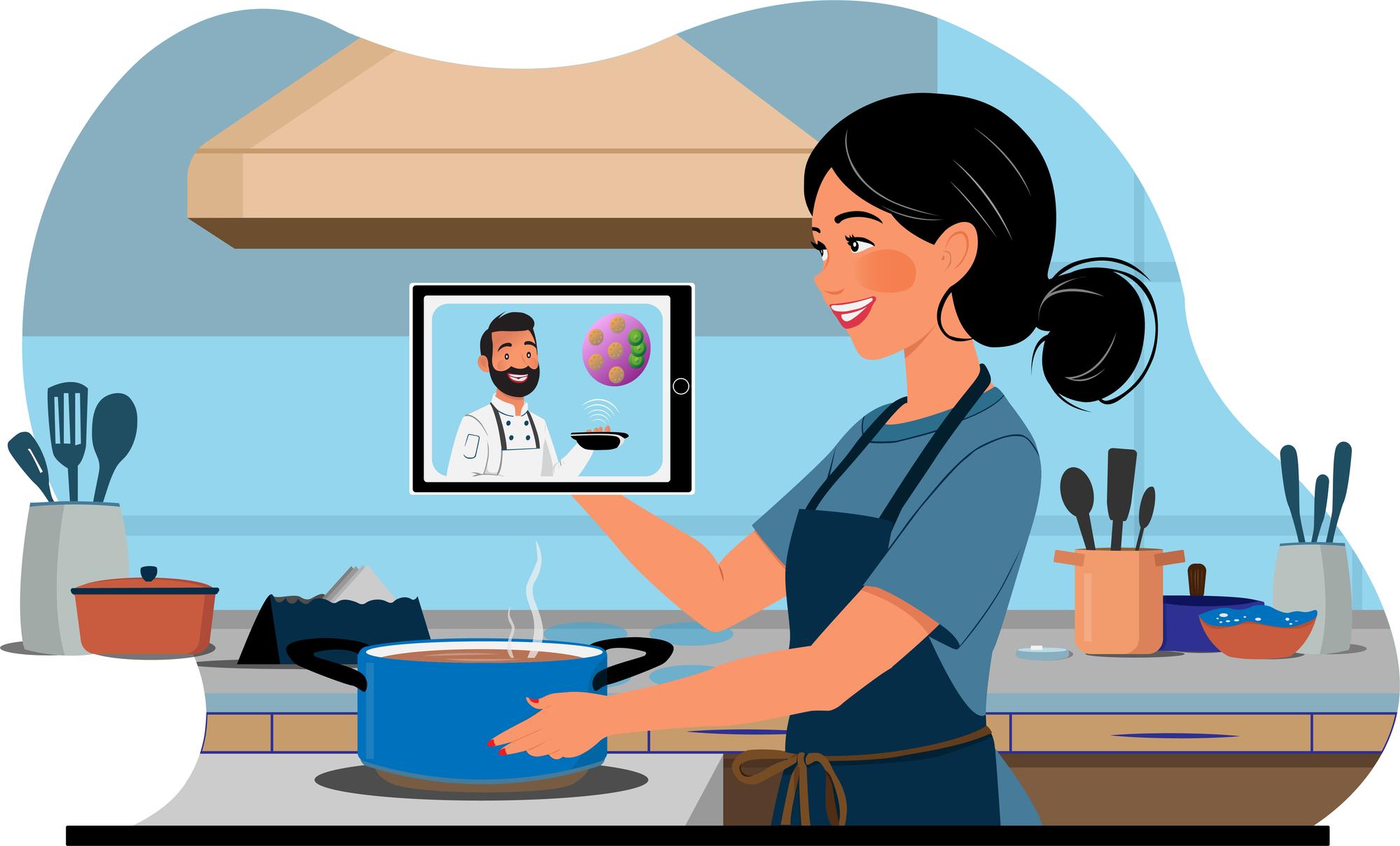 One-on-one online cooking coaching session
